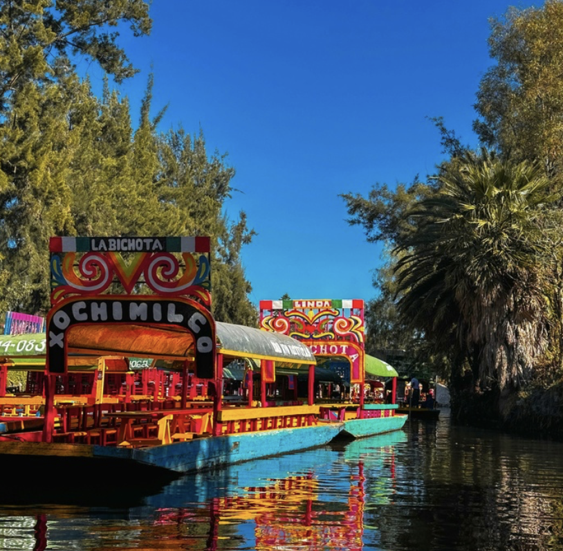 Trajineras at Xochimilco